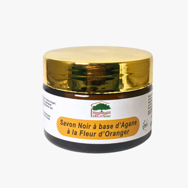 84 Savon Noir à base d'Argan à la Fleur d'Oranger