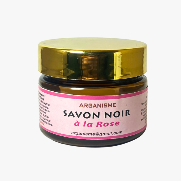 87 Savon Noir à base d'Argan à la Rose